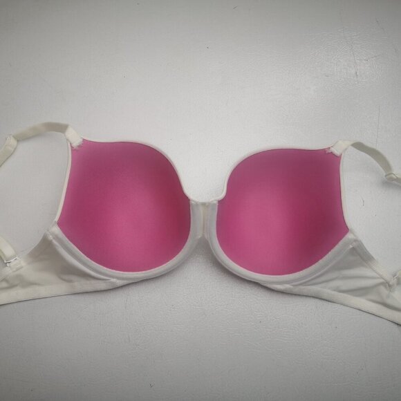Pink Victoria's Secret White Size 32DD Underwire Lightly Lined T-shirt Bra - Picture 7 of 7